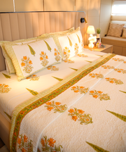 Amber Bloom Bed Cover