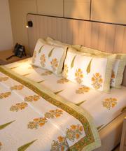 Amber Bloom Bed Cover