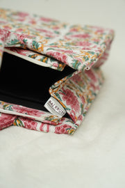 Quilted Block-Print Tote Bag - Floral