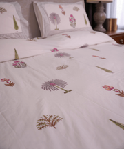 Garden Trail Double Bedsheet Set - Handblock Printed Cotton